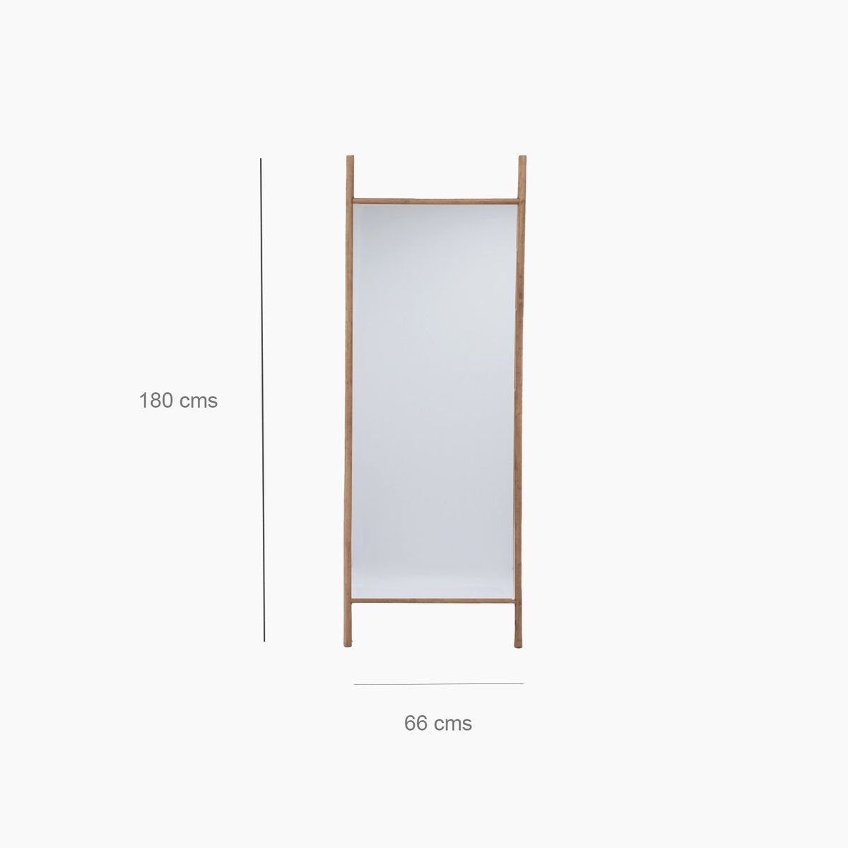 BASEMENT HOME - Espejo Pie Cuerpo Completo De Madera 66x180cm