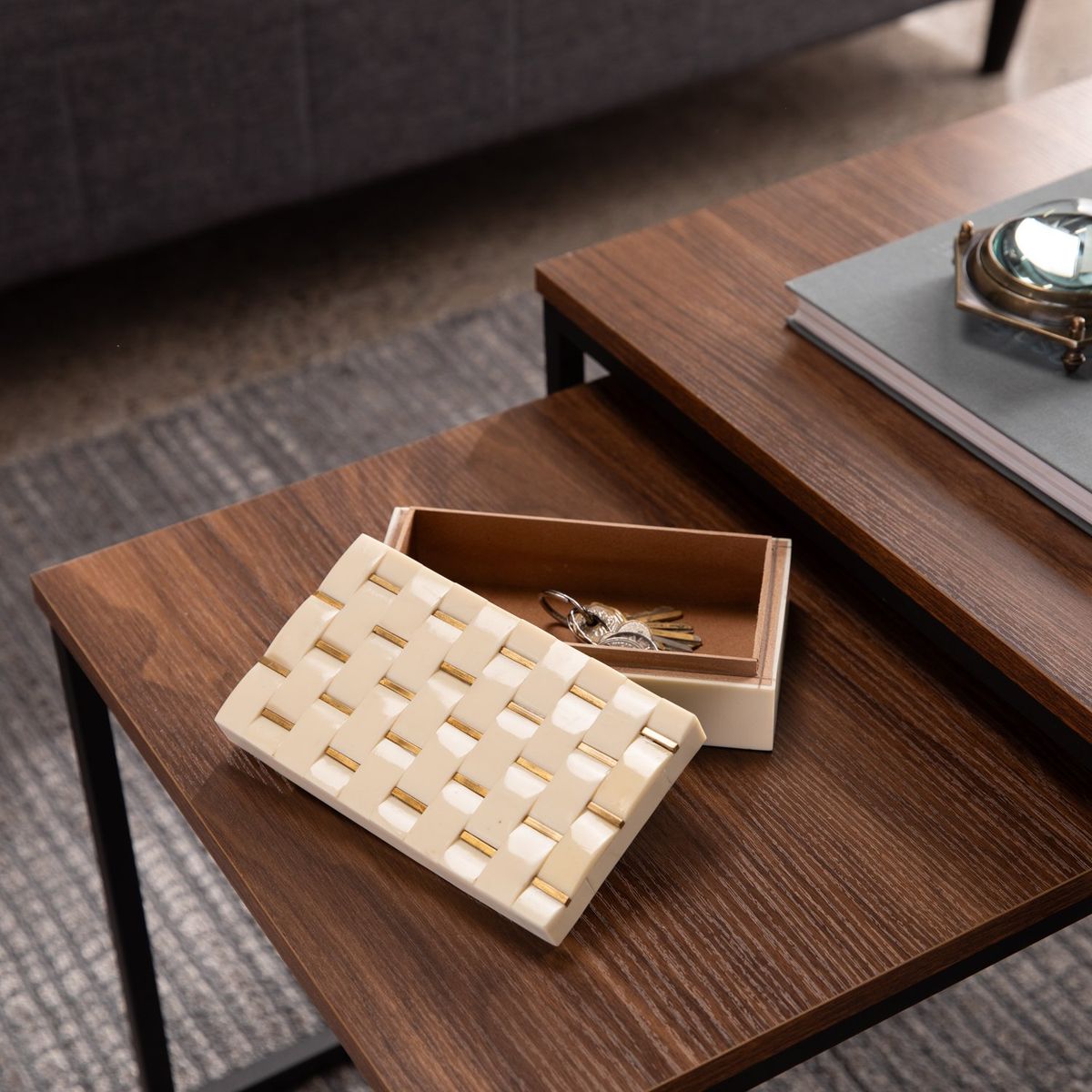 BASEMENT HOME - Caja Blanca Decorativa 17x10cm