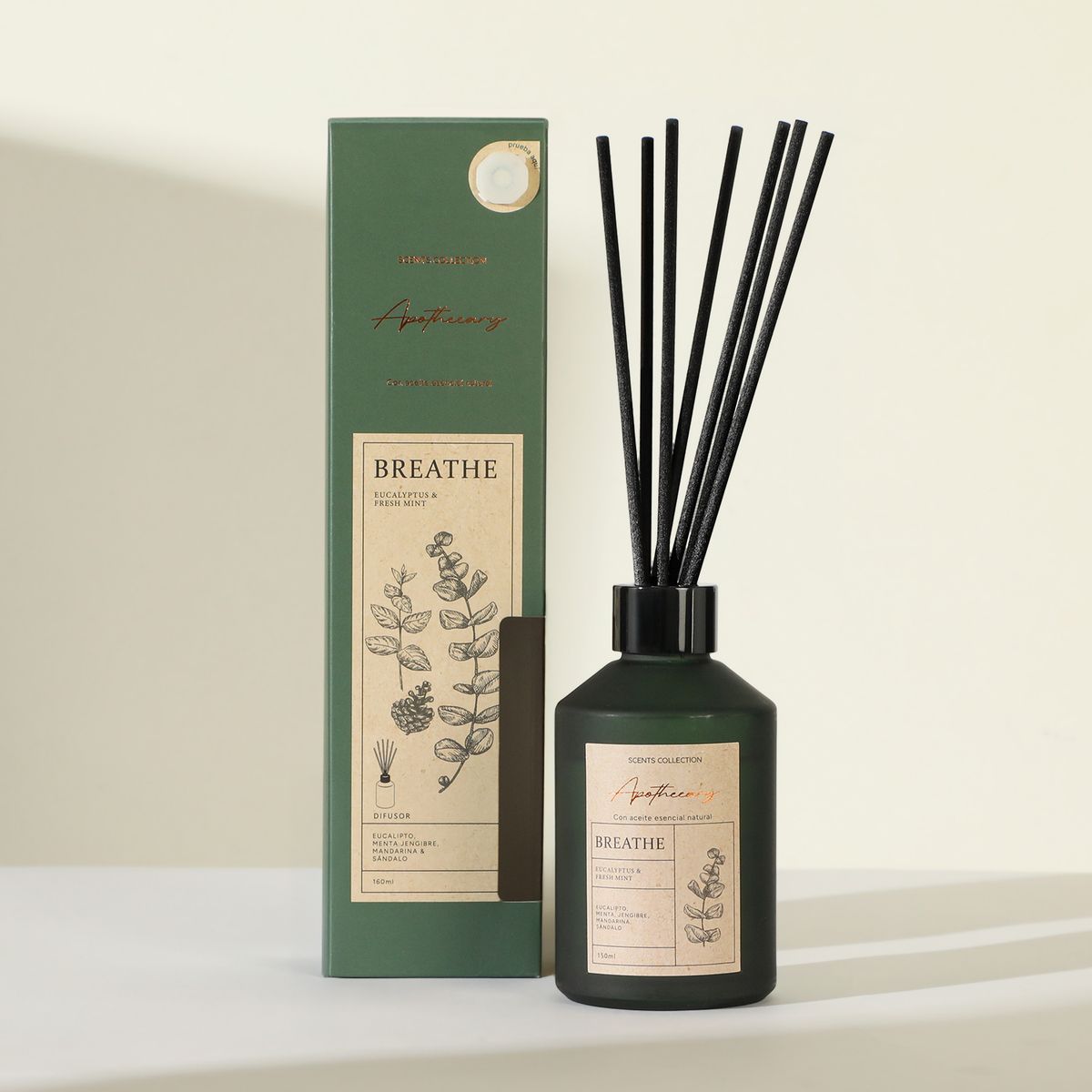 BASEMENT HOME - Difusor Aromático Breathe Eucalipto y Menta 