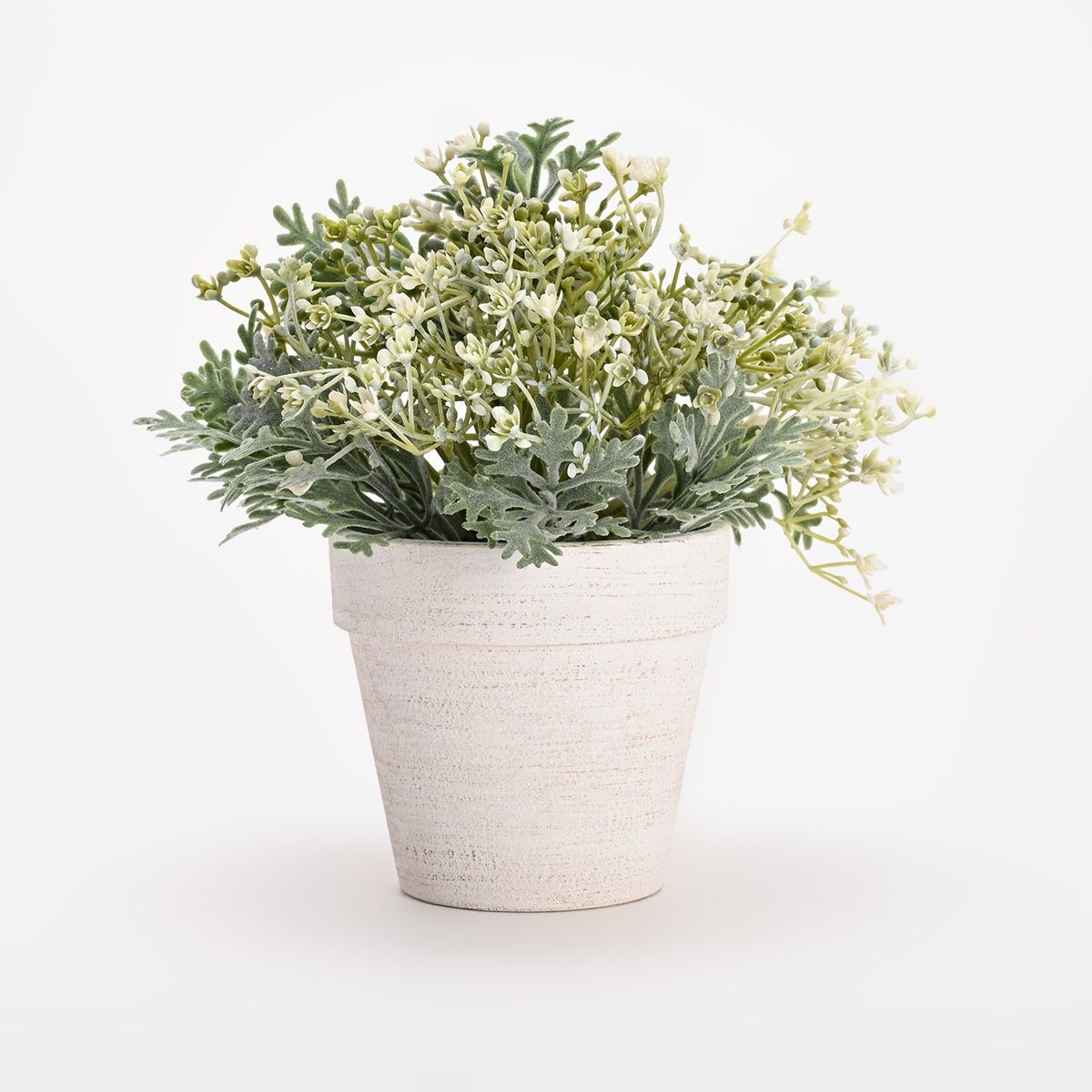 MICA - Planta Maceta Maché Blanco 24cm