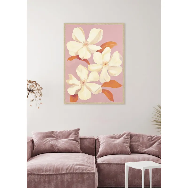 MICA - Cuadro Flores Naranja 30x40cm