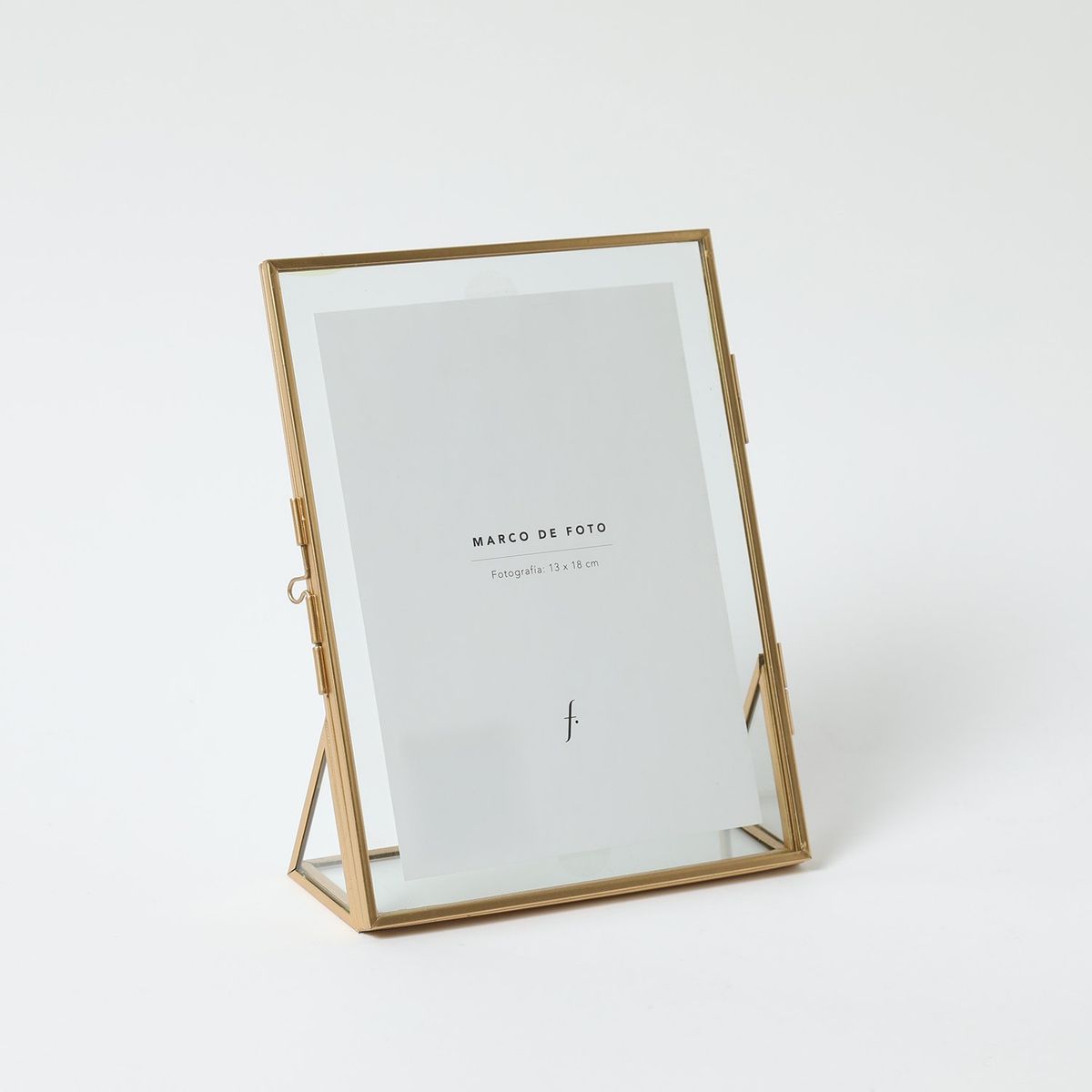 BASEMENT HOME - Marco De Fotos Metal Dorado 13x18cm