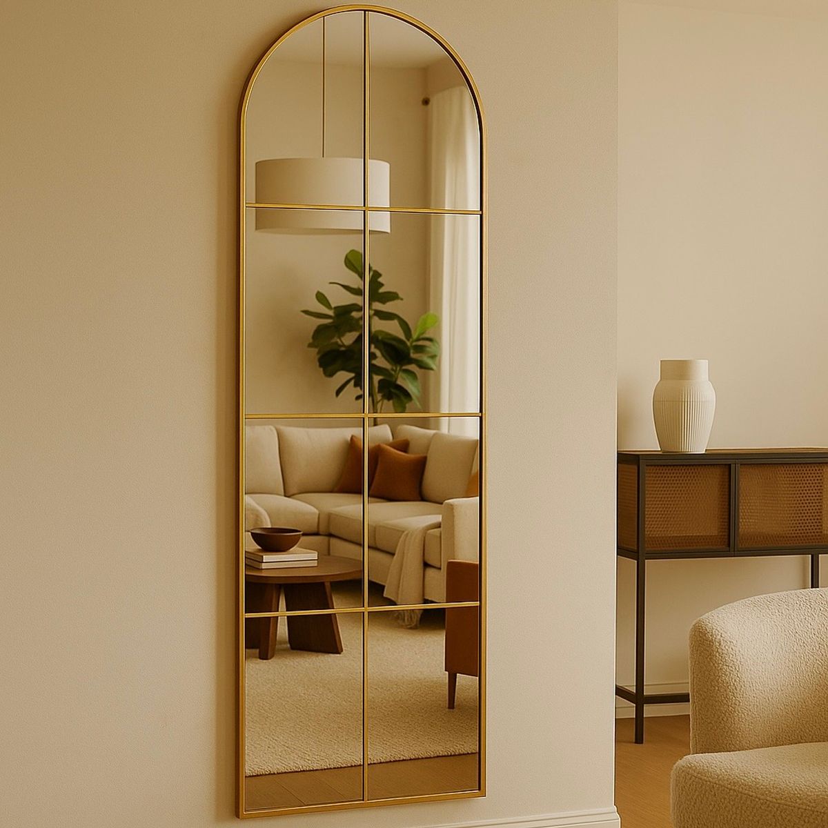 BASEMENT HOME - Espejo Cuerpo Completo Arco Ventana 50x160cm