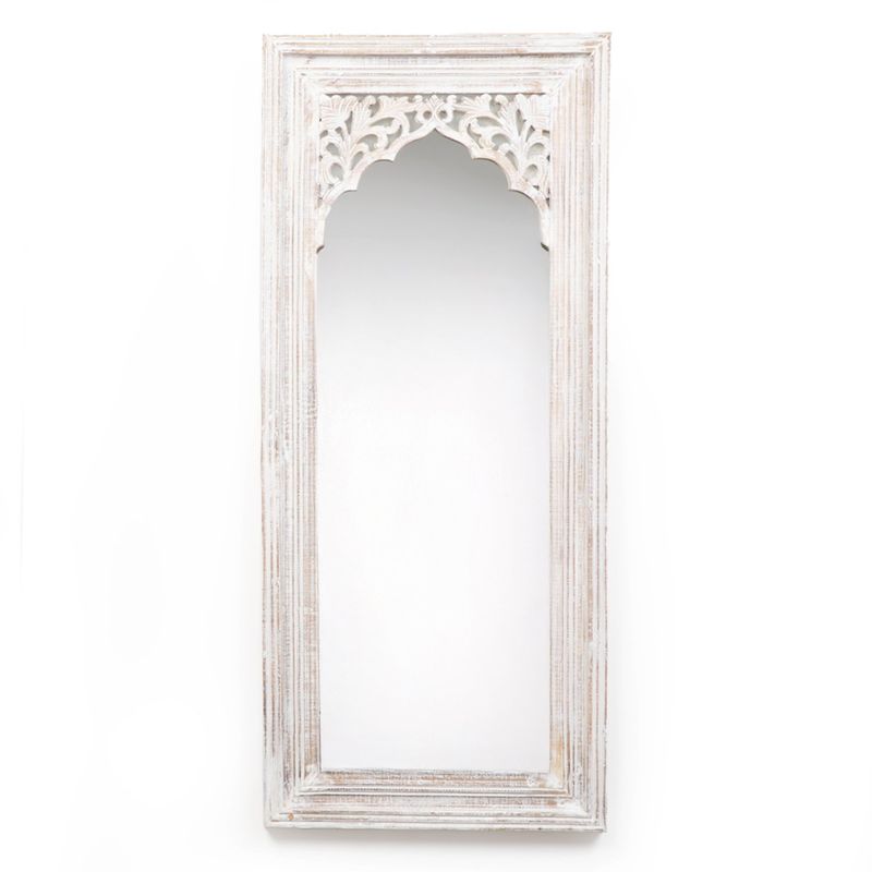 ROBERTA ALLEN - Espejo Rectangular Madera Blanco 140x60cm