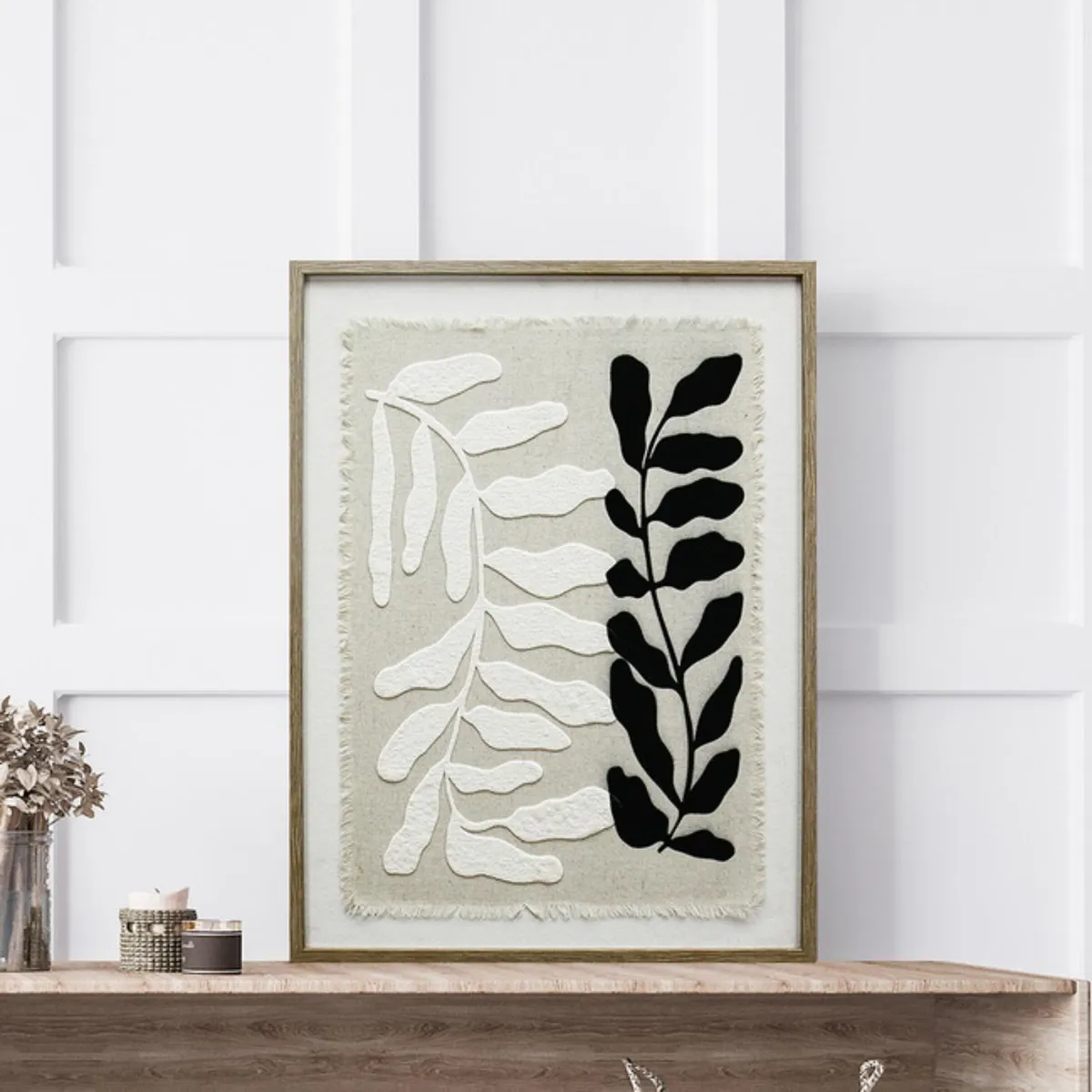 MICA - Cuadro De Tela Hojas 45x60cm