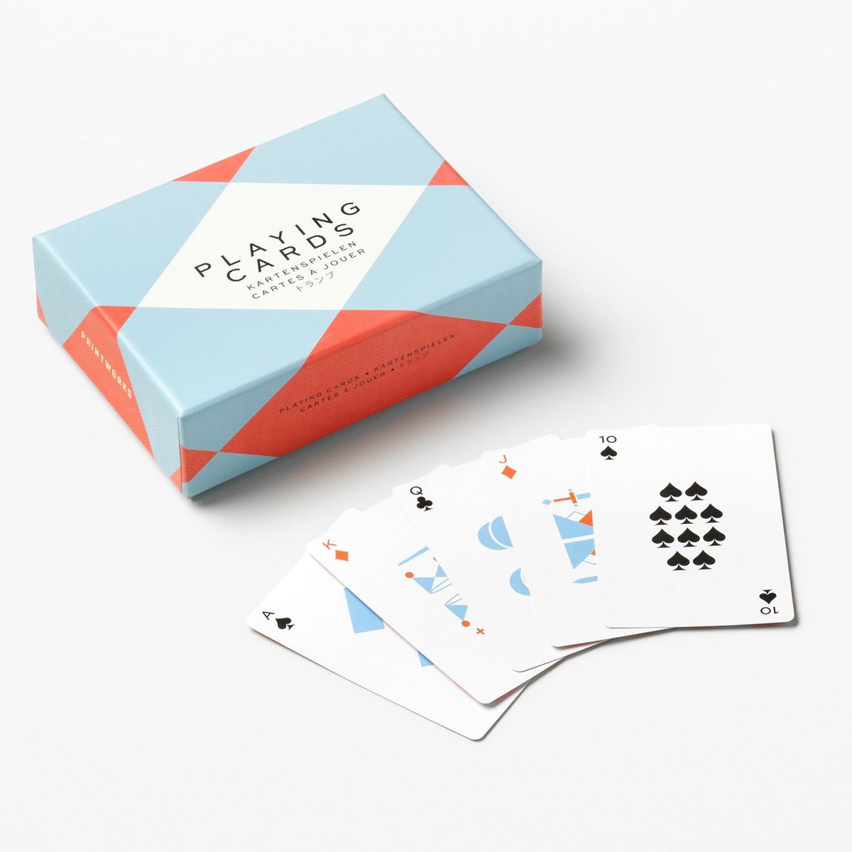 PRINTWORKS - Juego De Cartas Blanco 14x10x4cm