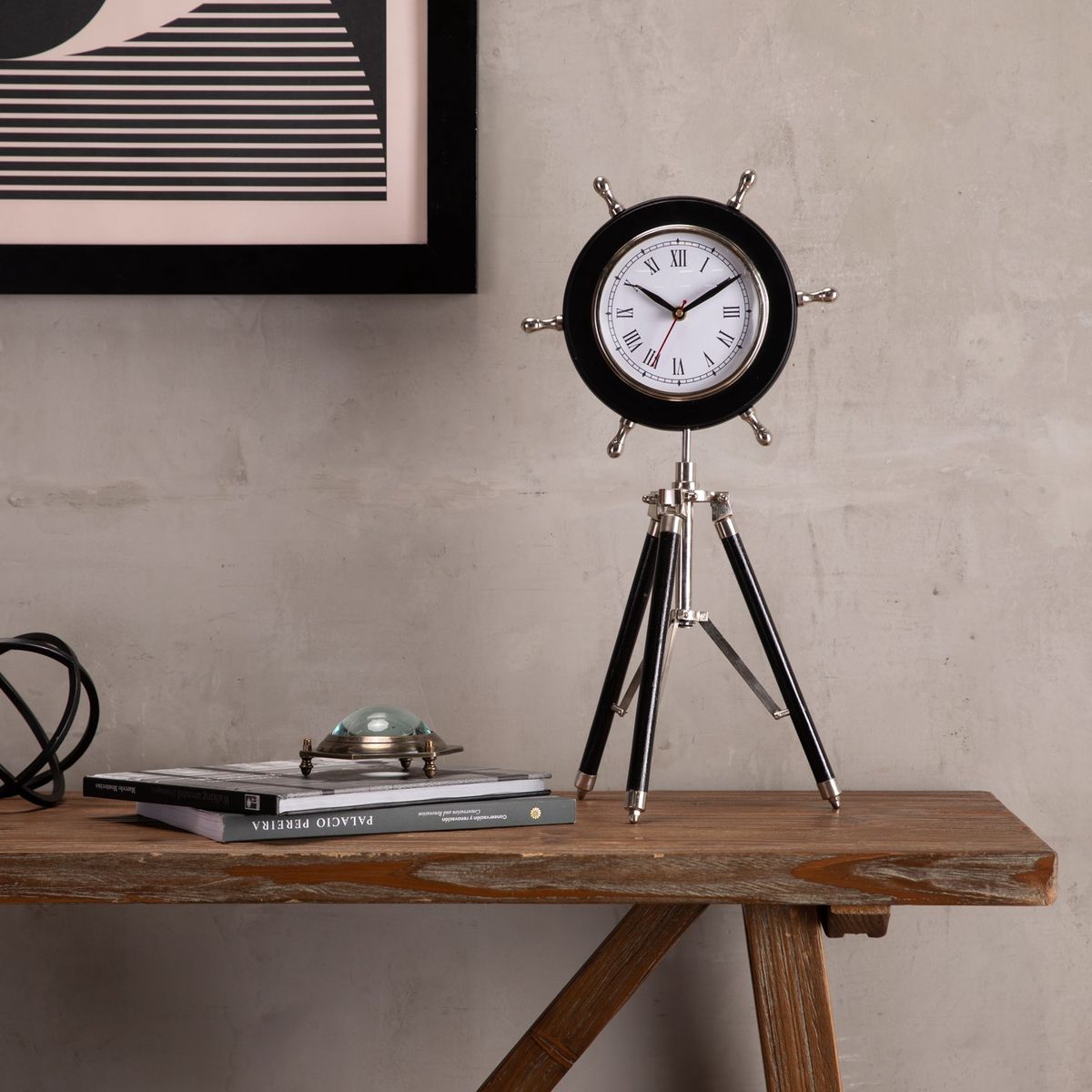 BASEMENT HOME - Adorno Reloj Naútico 26x48cm