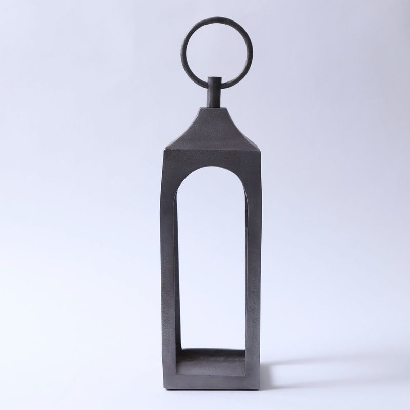 CASA CANTABRIA - Farol Rectangular Negro 38cm