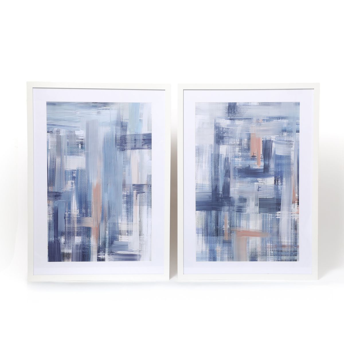 BASEMENT HOME - Set2 Cuadros Abstracto Azúl 50x70x3cm