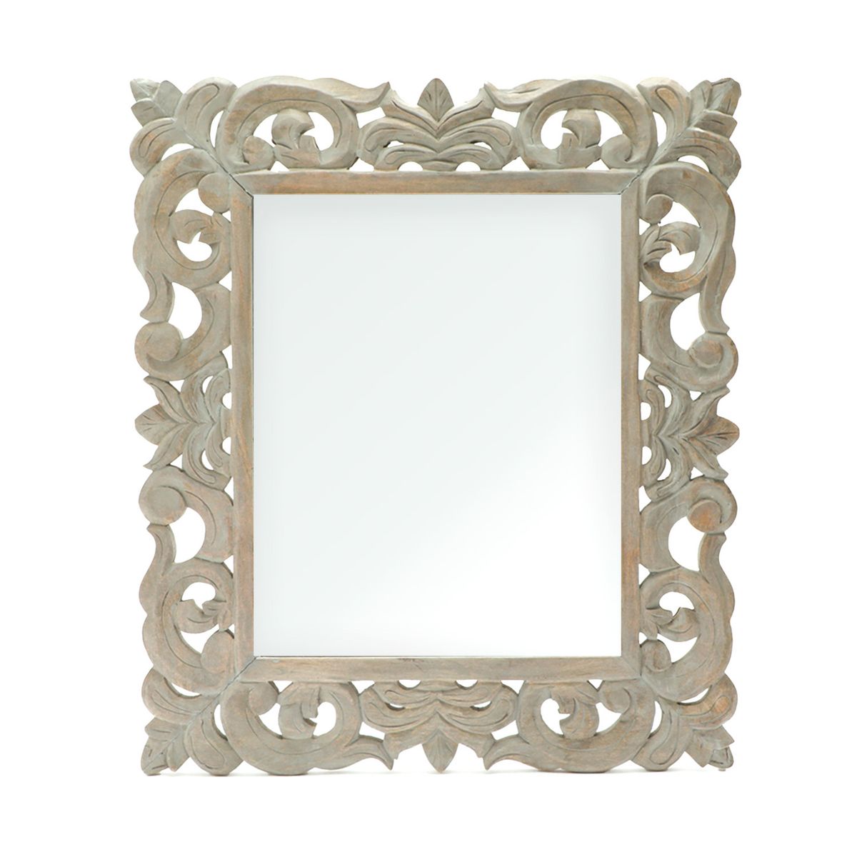 ROBERTA ALLEN - Espejo Madera Borde Blanco 90cm