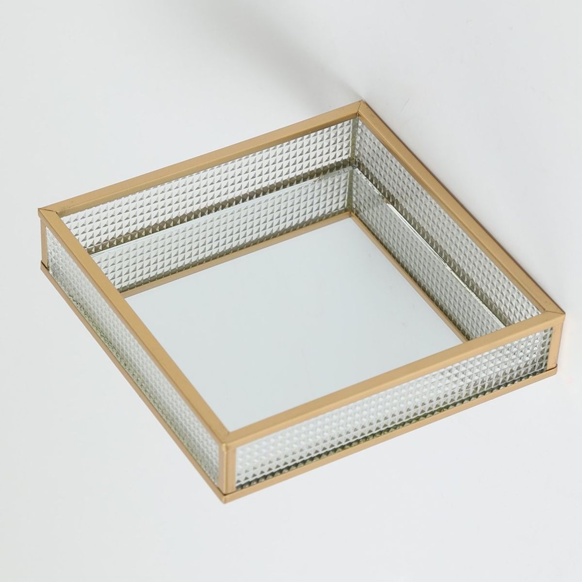 ROBERTA ALLEN - Caja De Vidrio Dorada 15x15x3cm