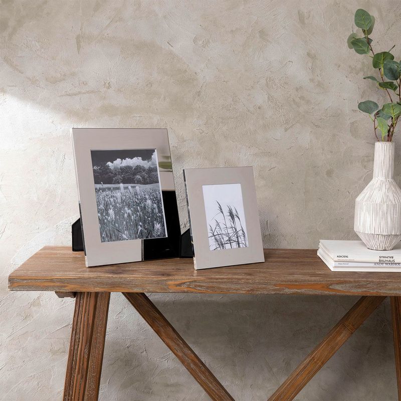 MICA - Marco de Fotos Plano Plateado