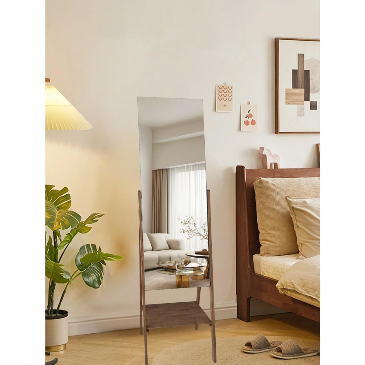 BASEMENT HOME - Espejo Lienzo Cuerpo Completo Madera 48x175cm