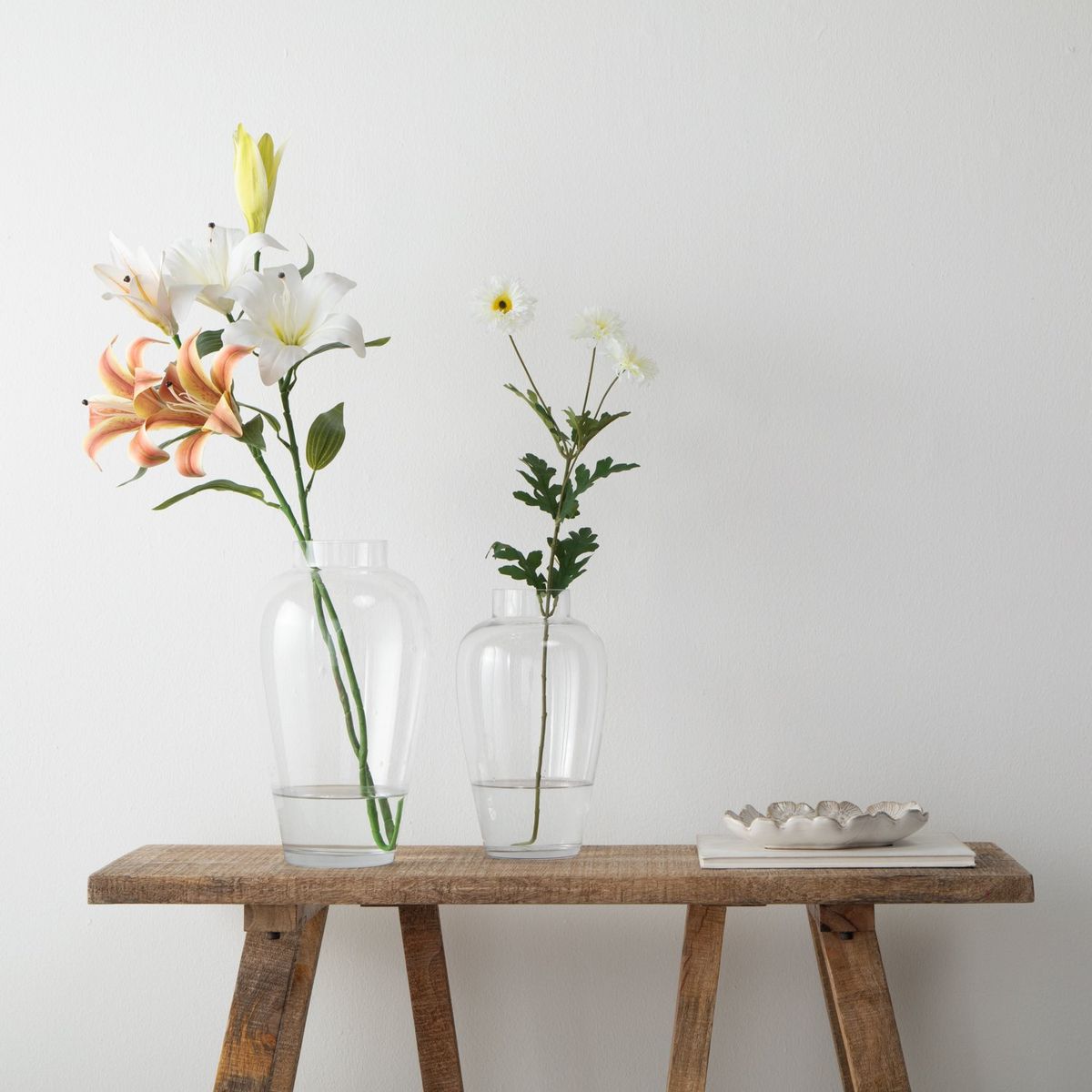 MICA - Ramos De Flores Decorativas Margaritas Blancas 69cm