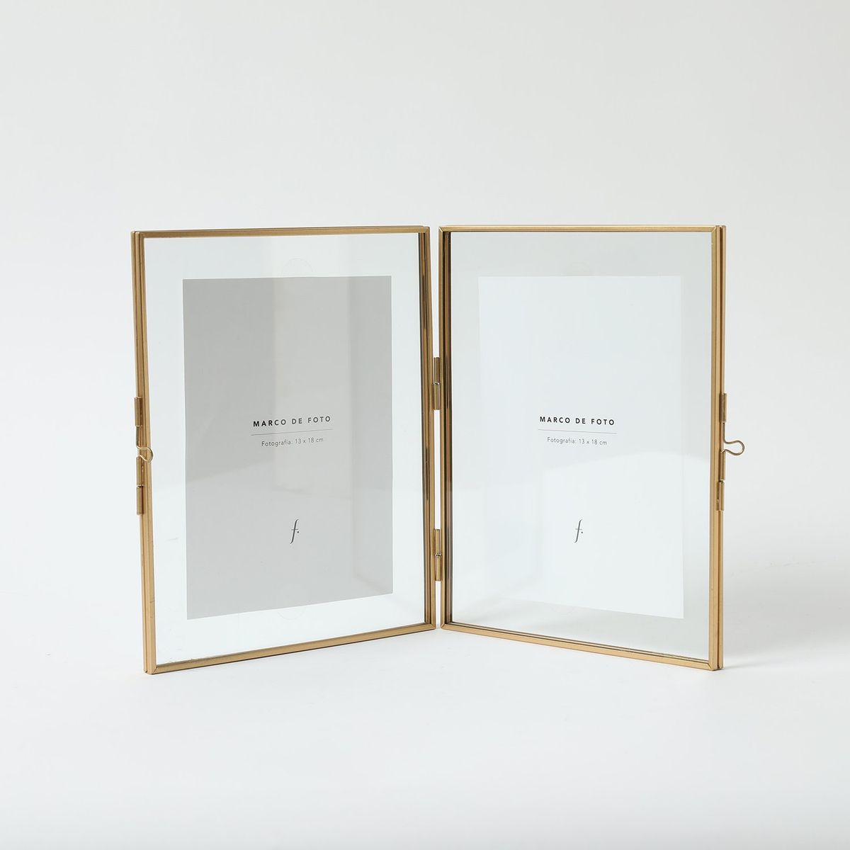 BASEMENT HOME - Marco De Fotos Metal Dorado Doble 13x18cm