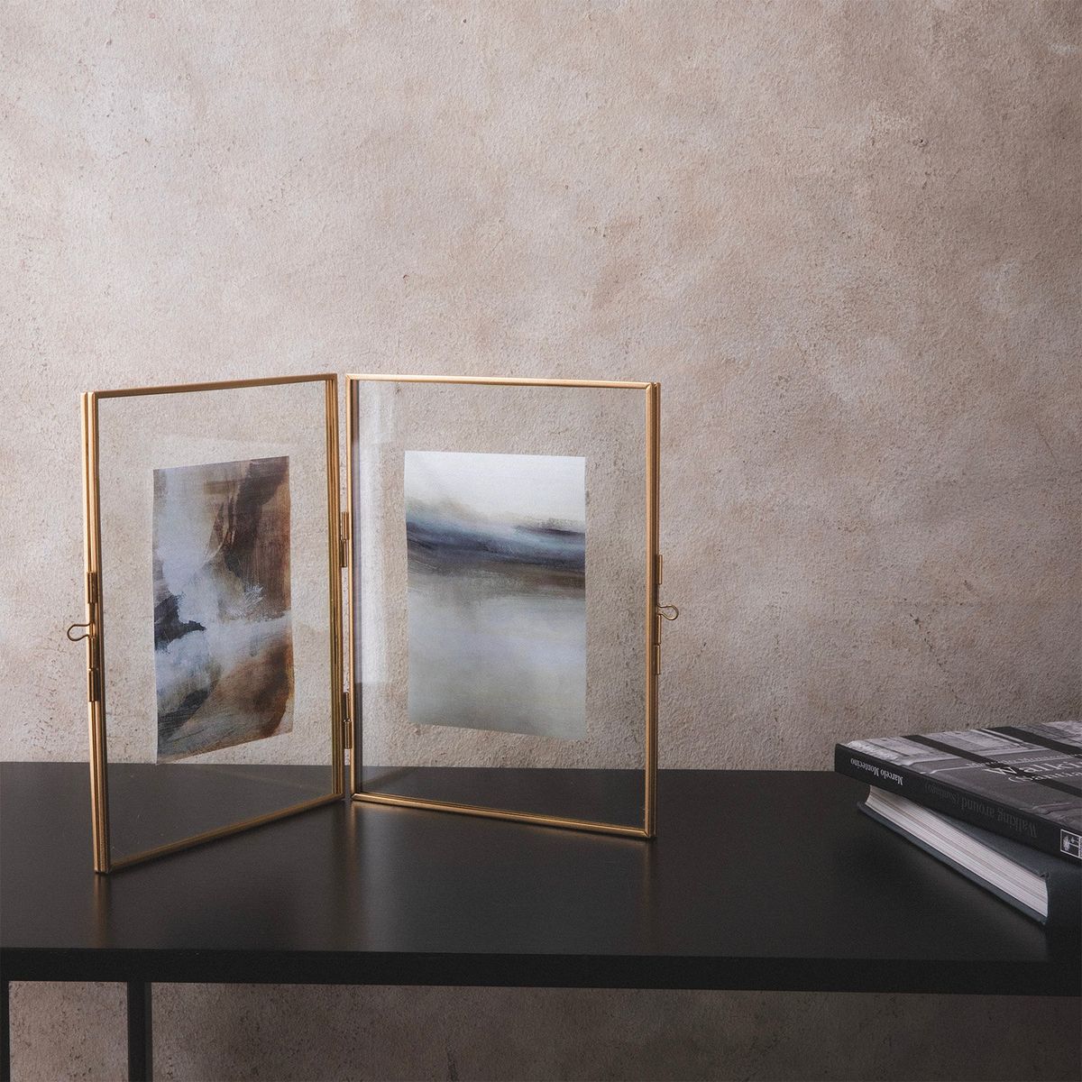 BASEMENT HOME - Marco De Fotos Metal Dorado Doble 13x18cm