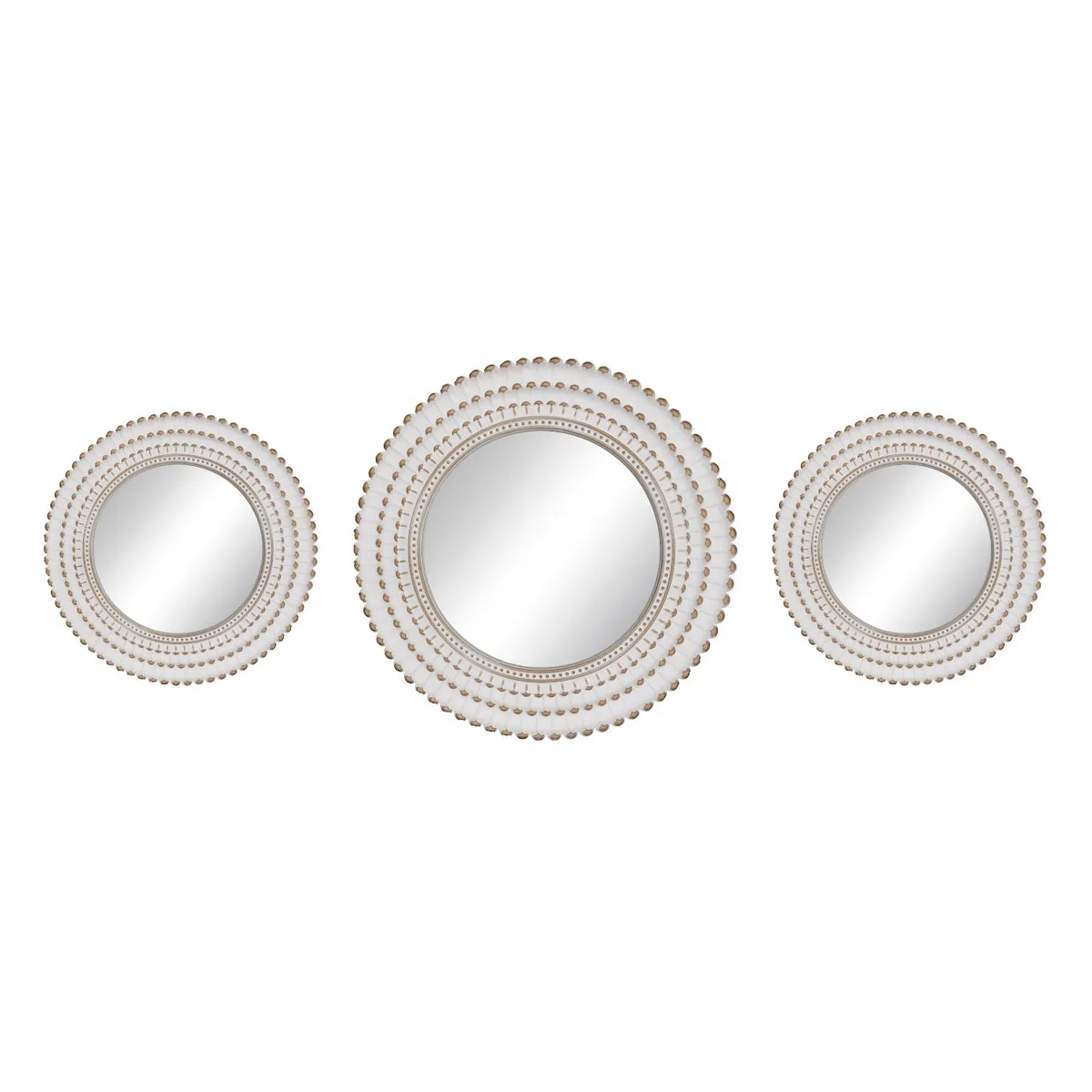 MICA - Set 3 Espejos Redondos Blanco