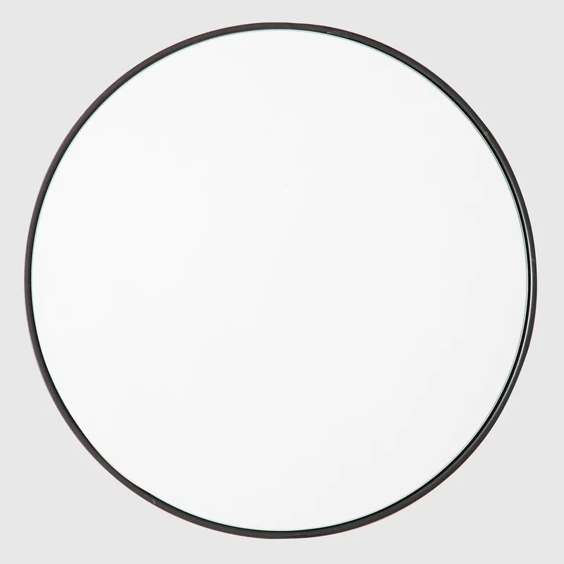 BASEMENT HOME - Espejo Redondo de Metal Negro