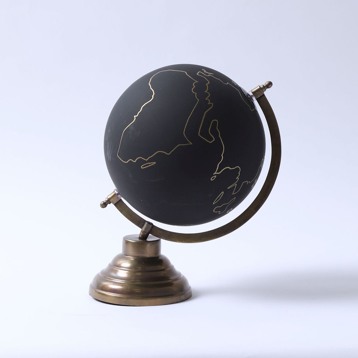 BASEMENT HOME - Esfera Mapamundi Negro 20cm