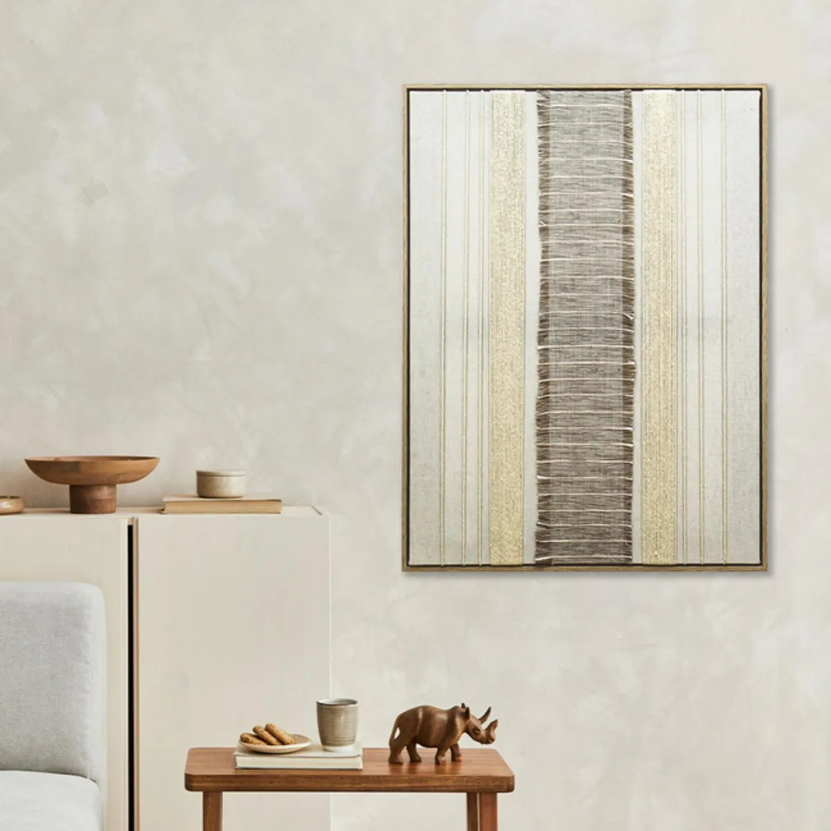 BASEMENT HOME - Cuadro Canvas Lineas 60x80