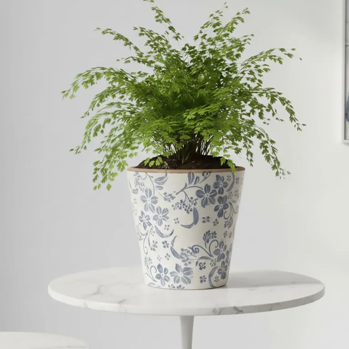 ROBERTA ALLEN - Maceta Decorativa Flores Azules 17cm