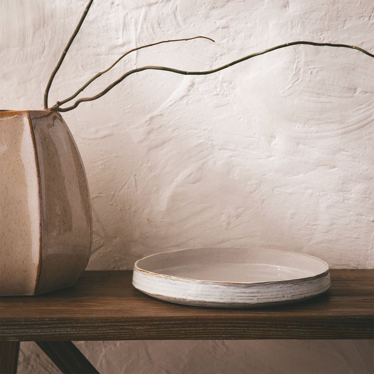 CASA CANTABRIA - Plato Decorativo De Cerámica 34x5cm