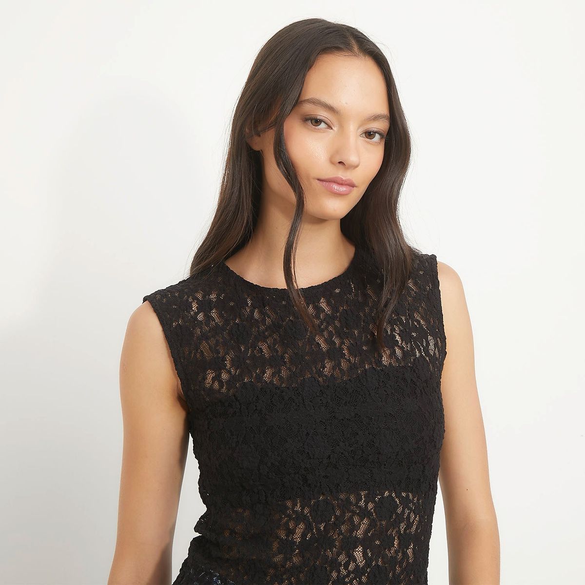 SYBILLA - Polo Sin Mangas Casual Mujer Sybilla