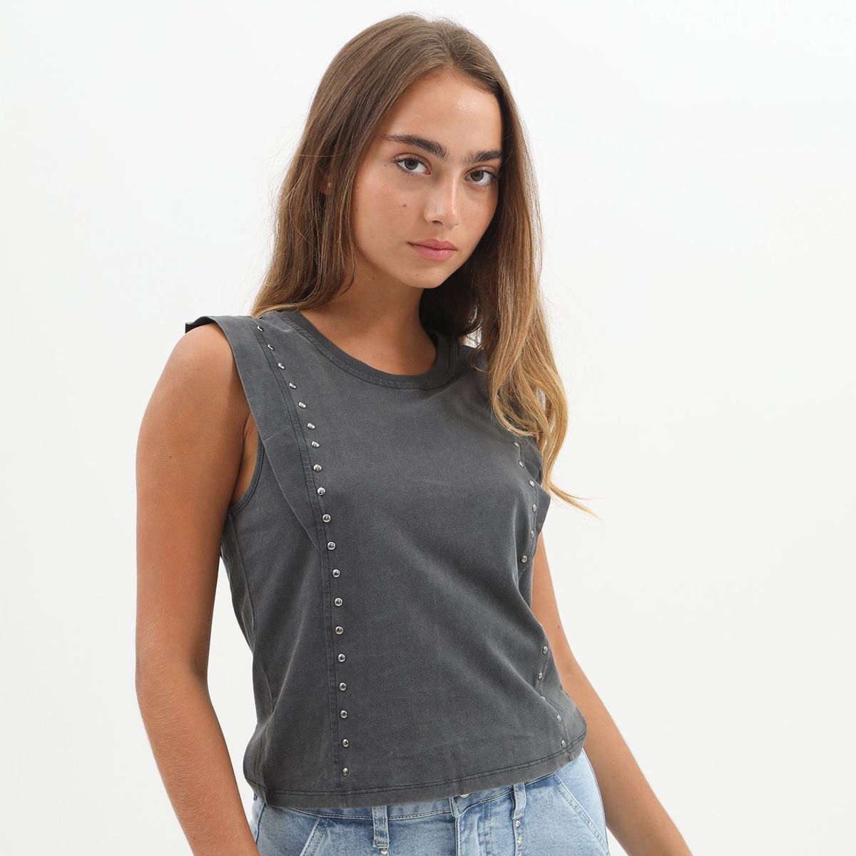 DENIMLAB - Polo Sin Mangas 100% Algodón Mujer Denimlab