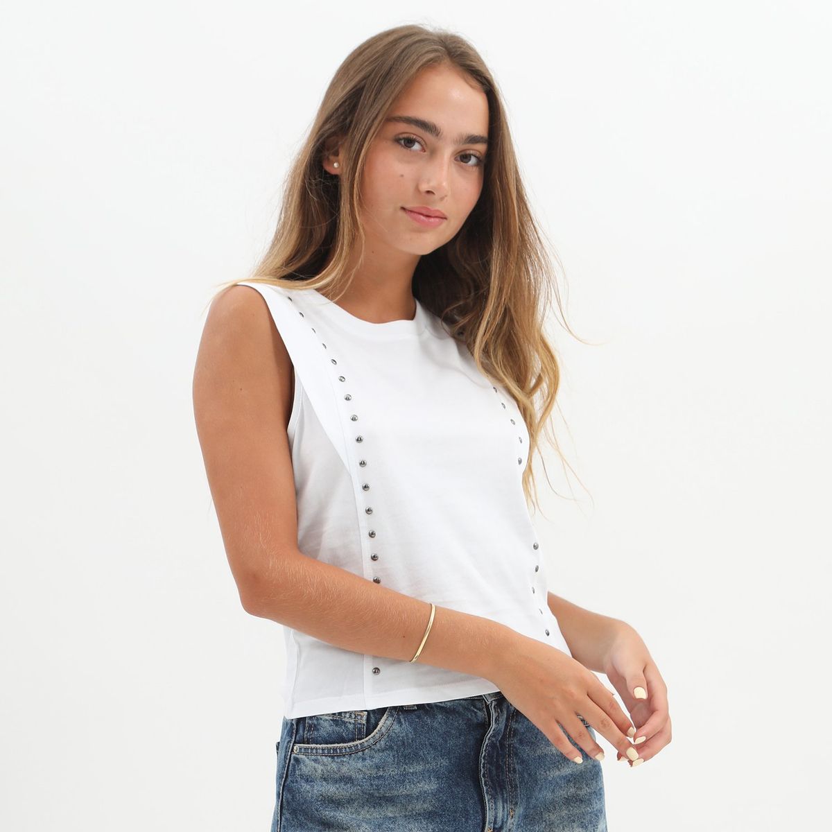 DENIMLAB - Polo Sin Mangas 100% Algodón Mujer Denimlab