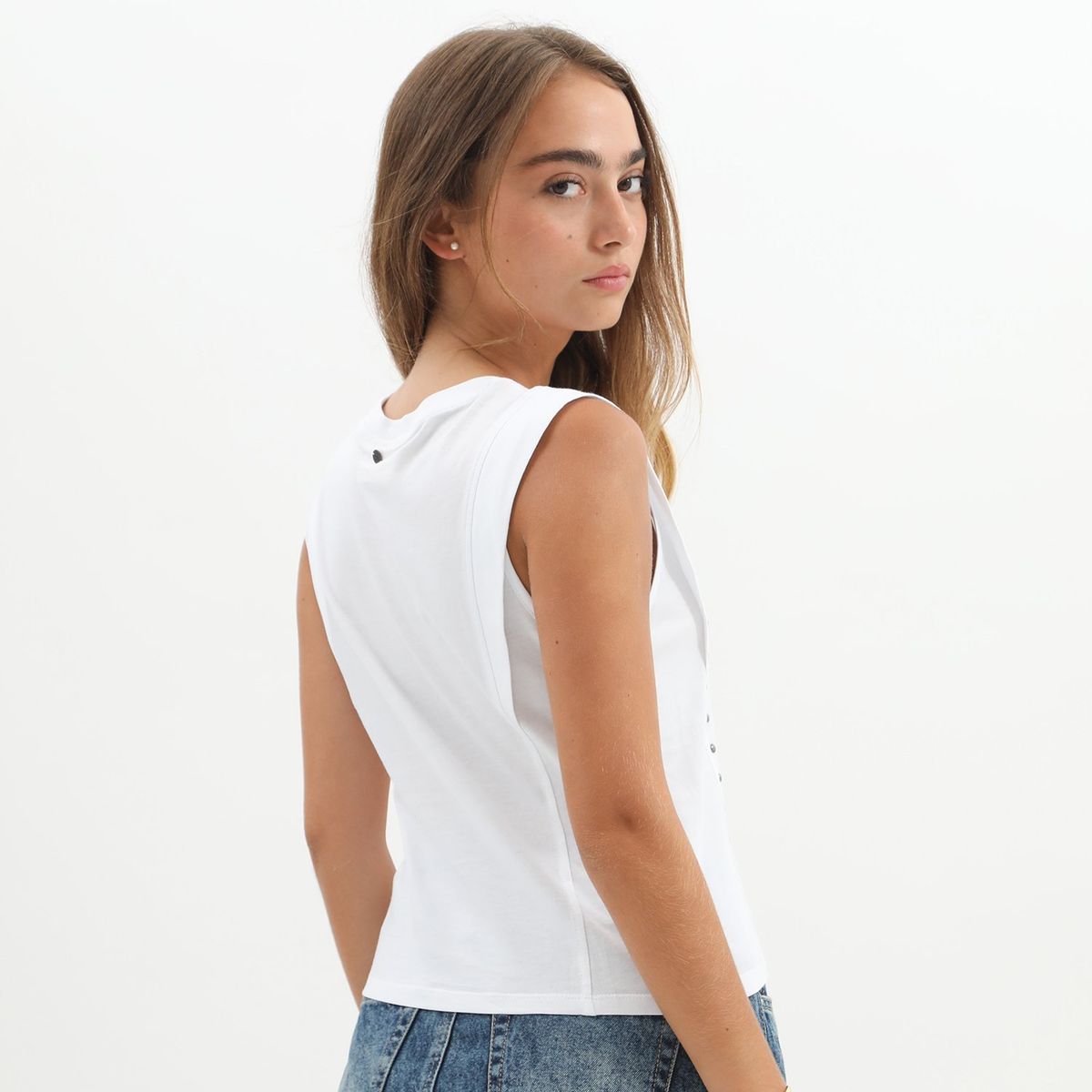 DENIMLAB - Polo Sin Mangas 100% Algodón Mujer Denimlab