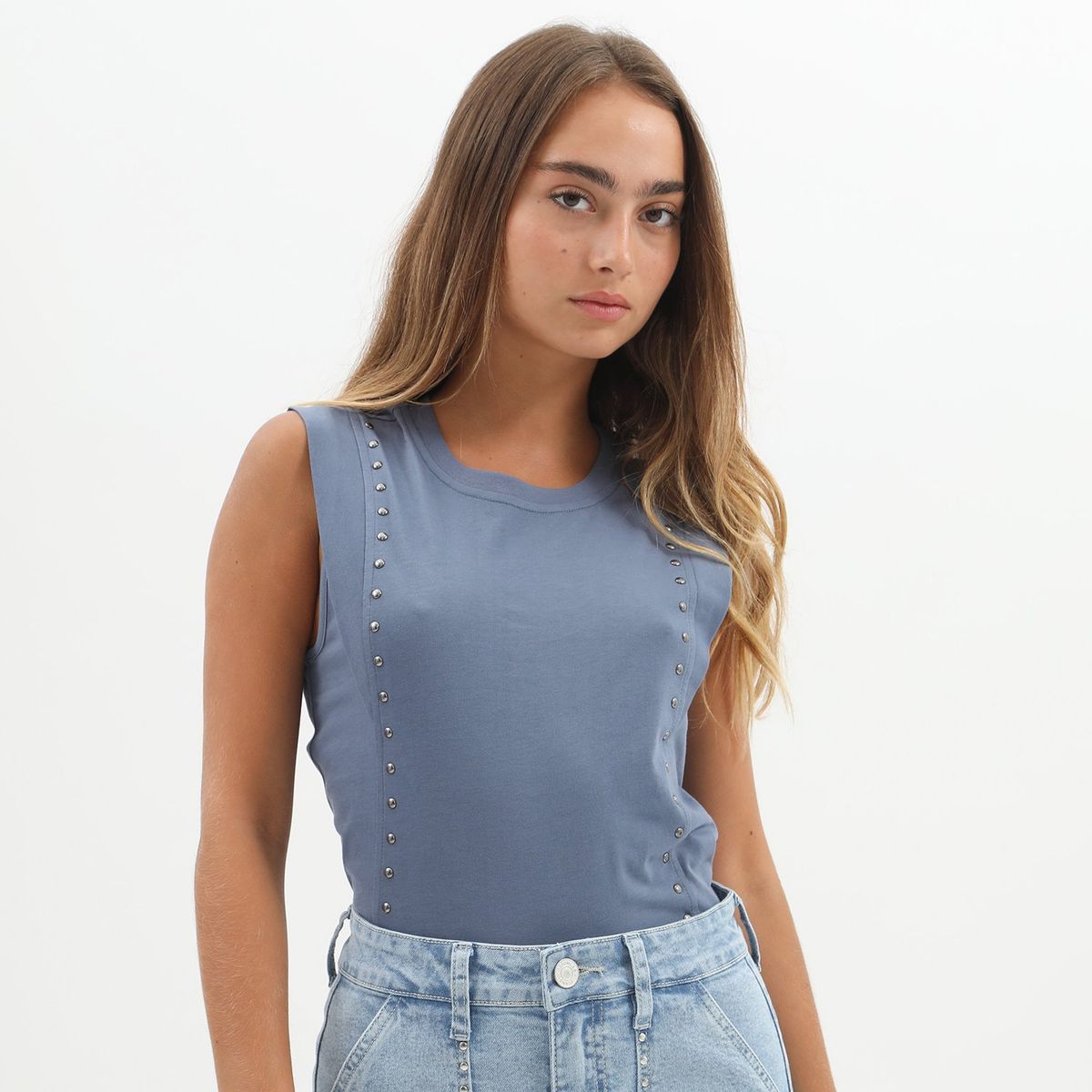 DENIMLAB - Polo Sin Mangas 100% Algodón Mujer Denimlab