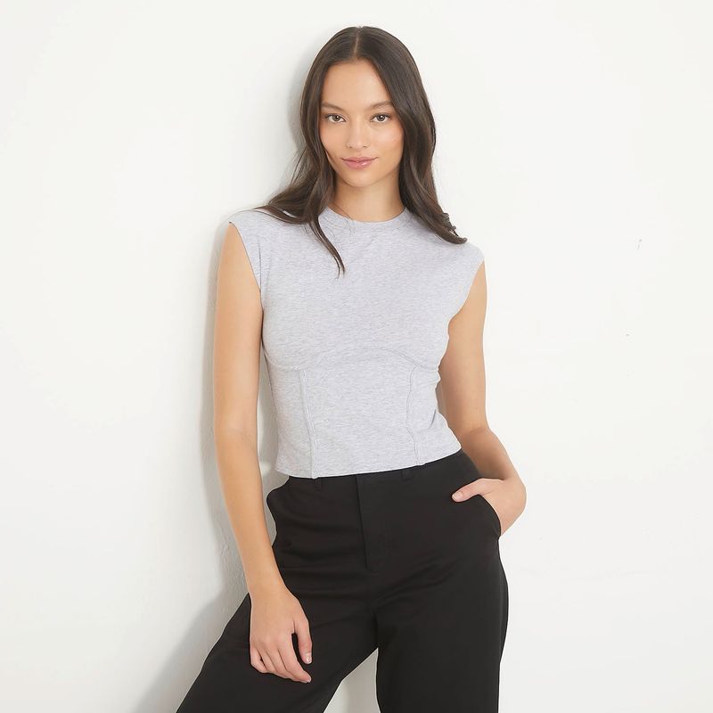 SYBILLA - Polo Sin Mangas Algodón Mujer Sybilla