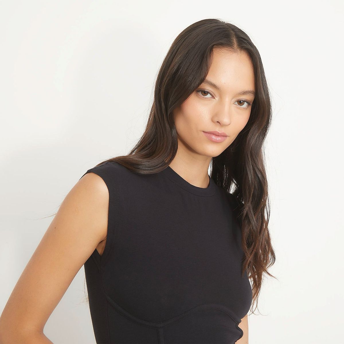 SYBILLA - Polo Sin Mangas Algodón Mujer Sybilla