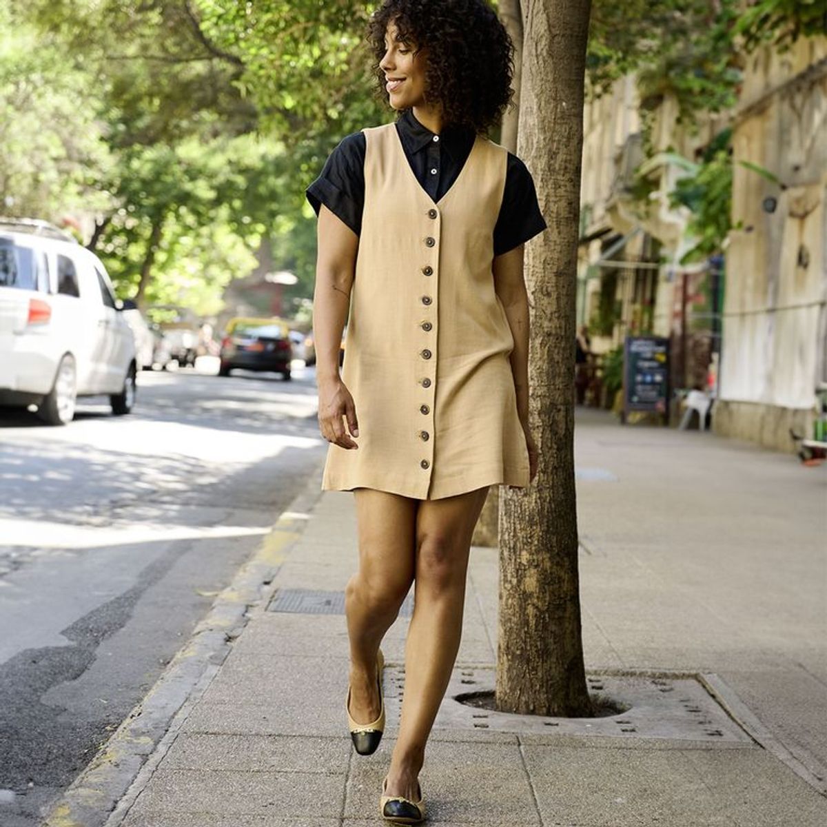 BASEMENT - Vestido Corto Casual Mujer Basement