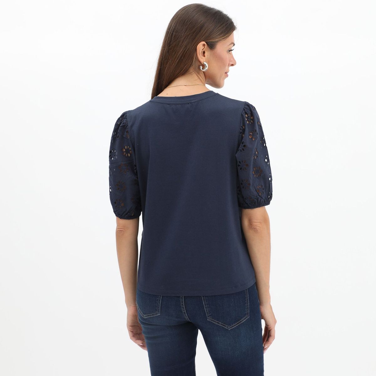 BASEMENT - Polo Basement Manga Globo Manga Corta Mujer Algodón