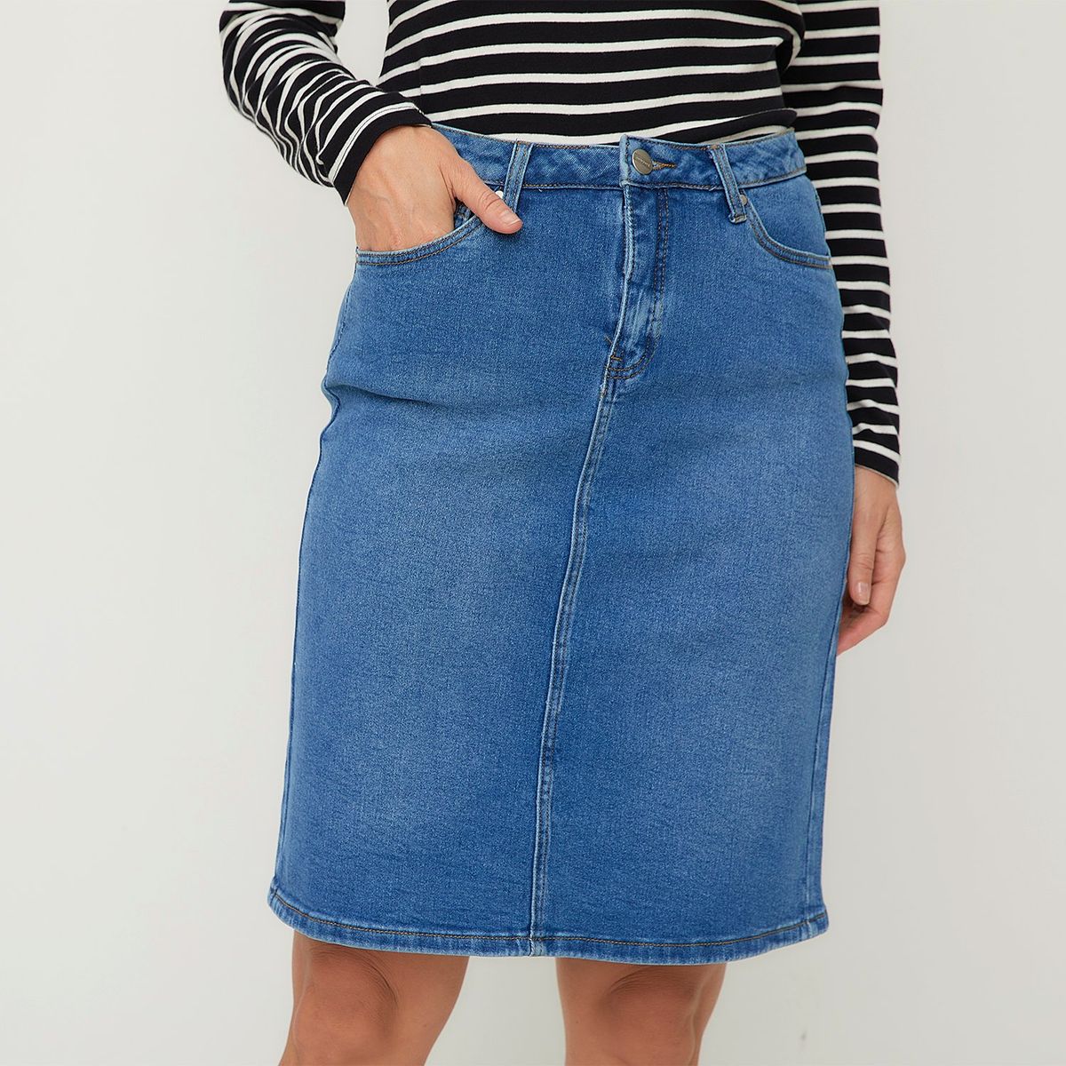 NEWPORT - Falda Newport Algodón Mujer Corta Diseño Liso