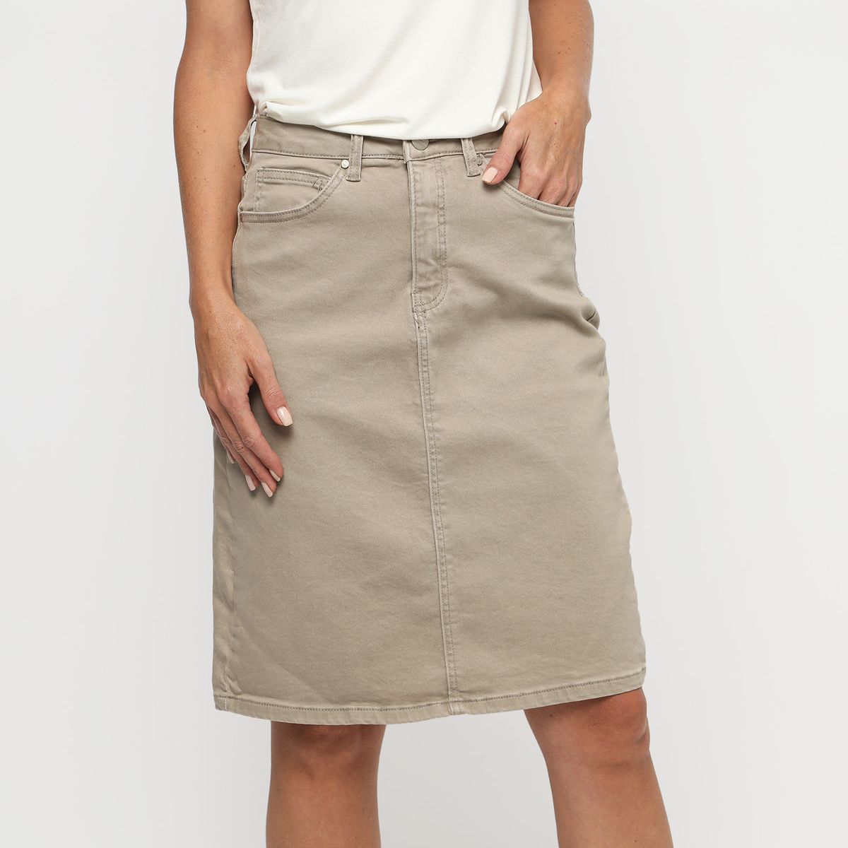 NEWPORT - Falda Newport Algodón Mujer Corta Diseño Liso