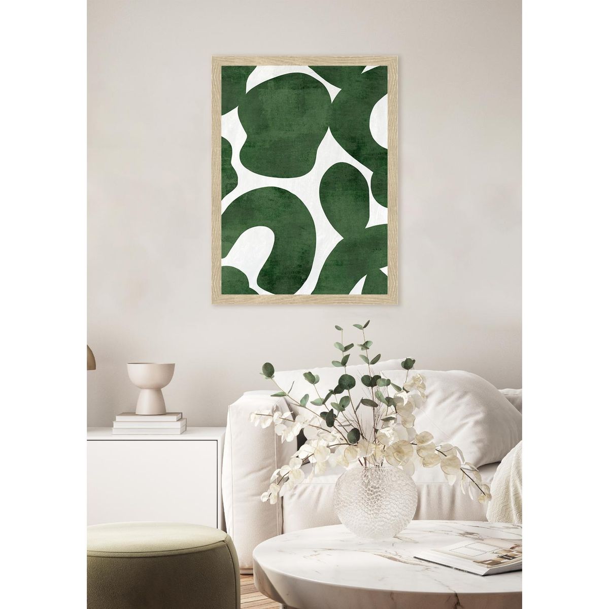 MICA - Cuadro Abstracto Verde 15x20cm