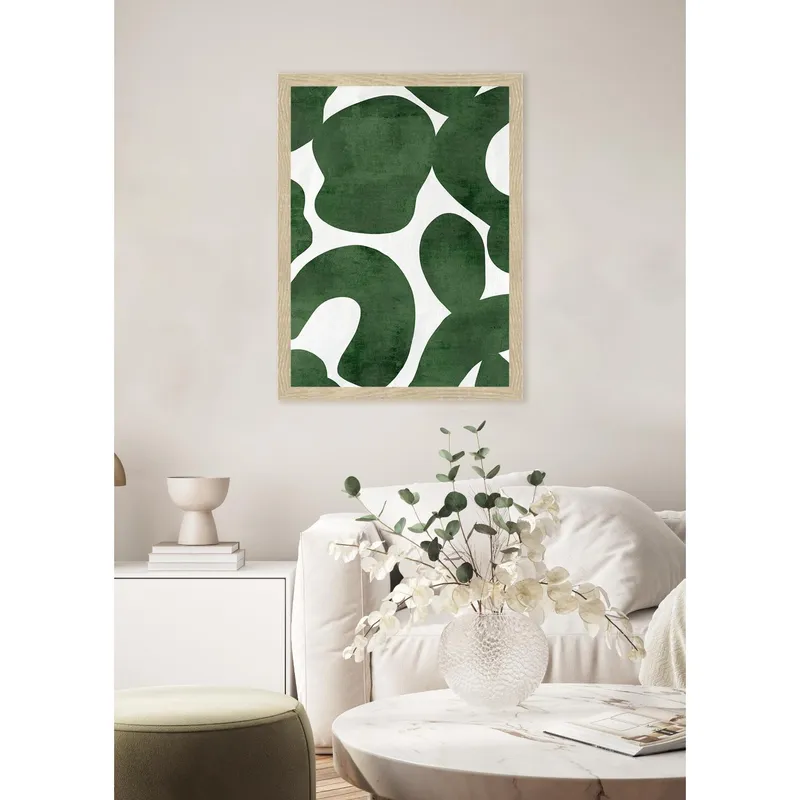 MICA - Cuadro Abstracto Verde 15x20cm