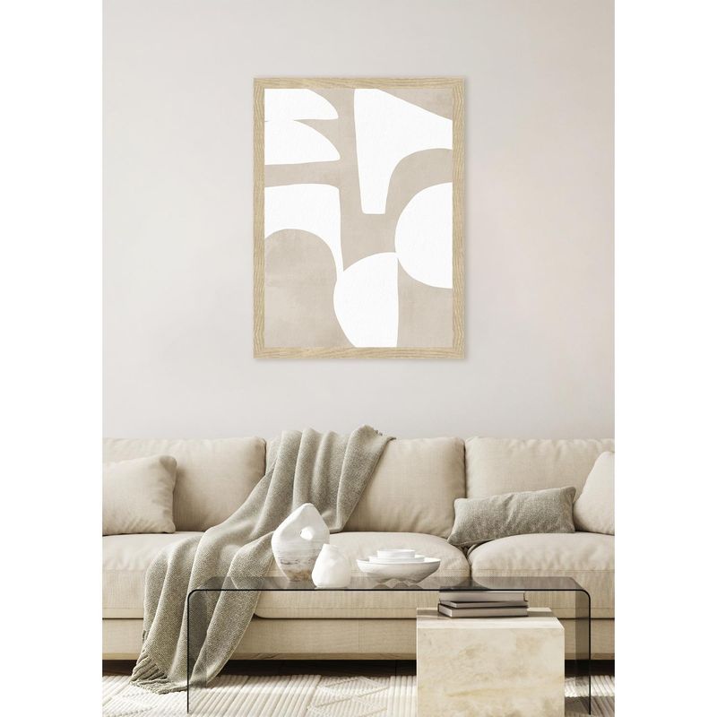 MICA - Cuadro Abstracto Beige 15x20cm