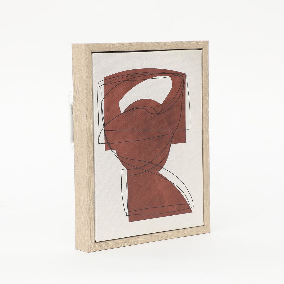 MICA - Cuadro Abstracto Formas Marrón 15x20cm