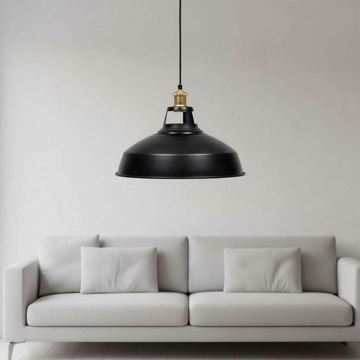 BASEMENT HOME - Lámpara Negra Colgante 40cm