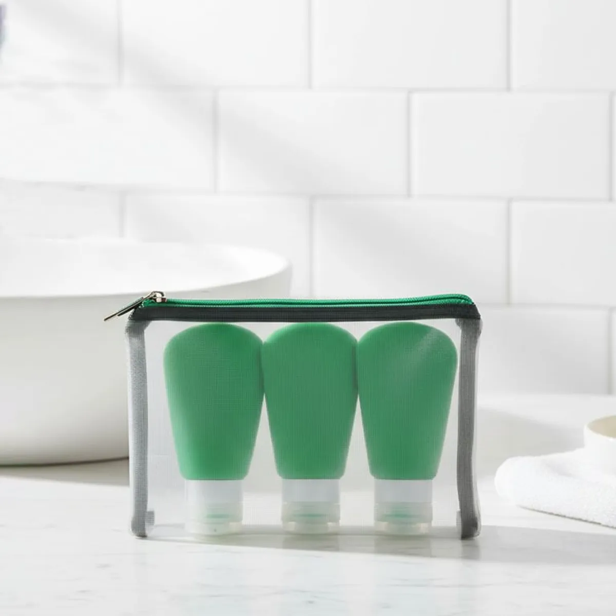 BENETTON - Set X3 Botellas De Viaje De Silicona