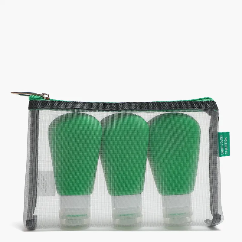 BENETTON - Set X3 Botellas De Viaje De Silicona