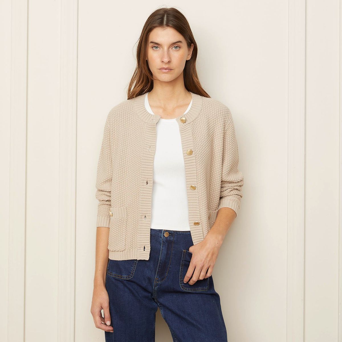 BASEMENT - Cárdigan 100% Algodón Mujer Basement