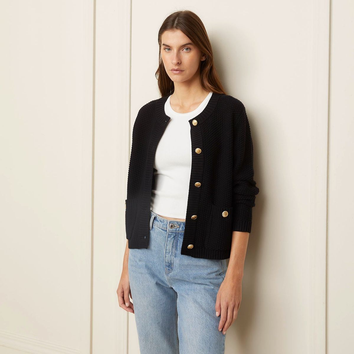 BASEMENT - Cárdigan 100% Algodón Mujer Basement