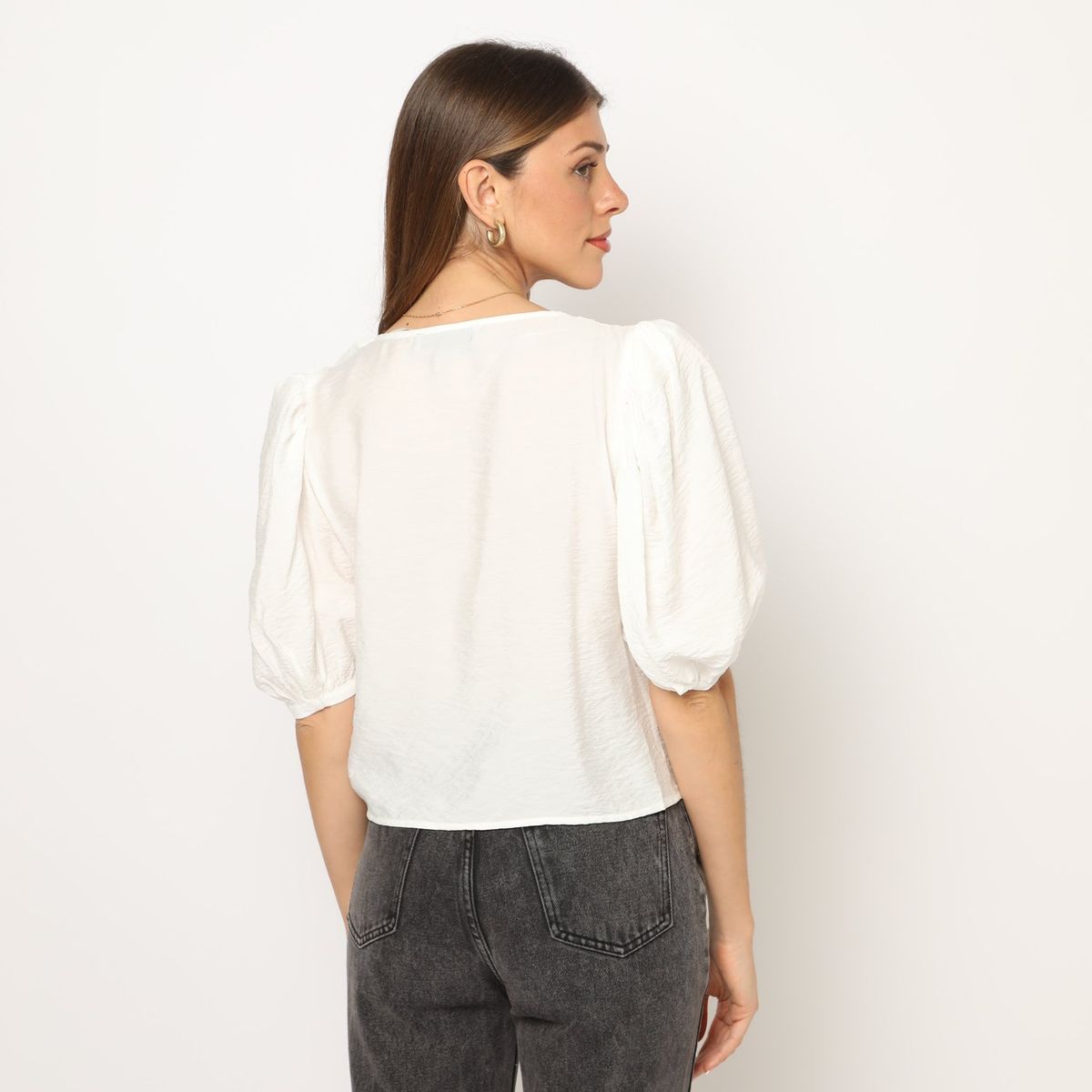 BASEMENT - Blusa Manga Corta Casual Mujer Basement