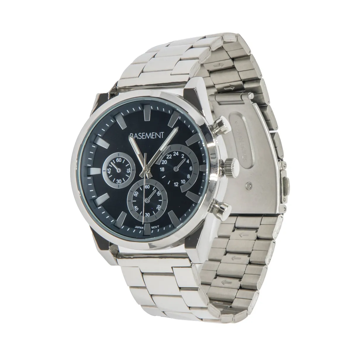 BASEMENT - Reloj Metal Plata Hombre Basement