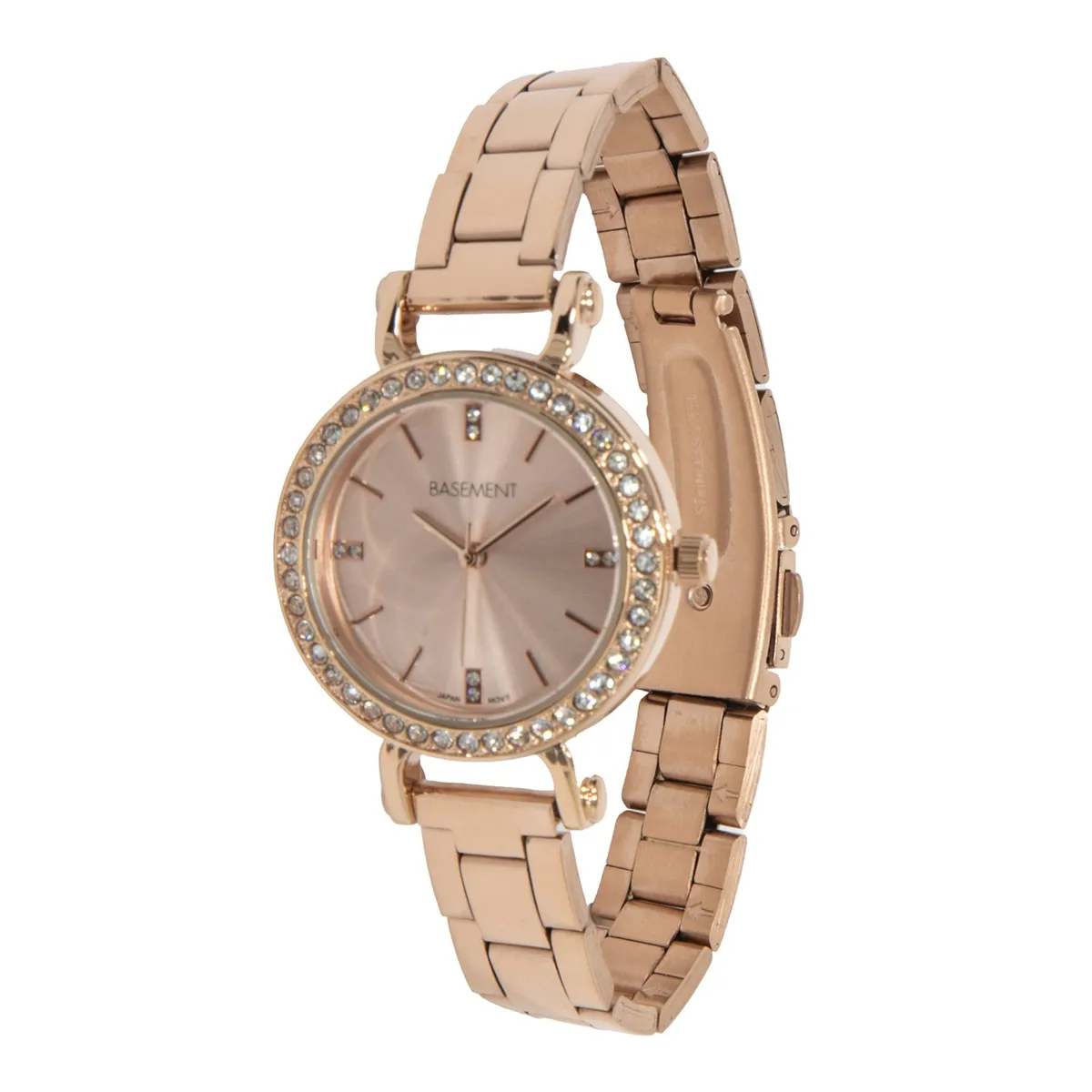 BASEMENT - Reloj Metal Dorado Rosa Mujer Basement