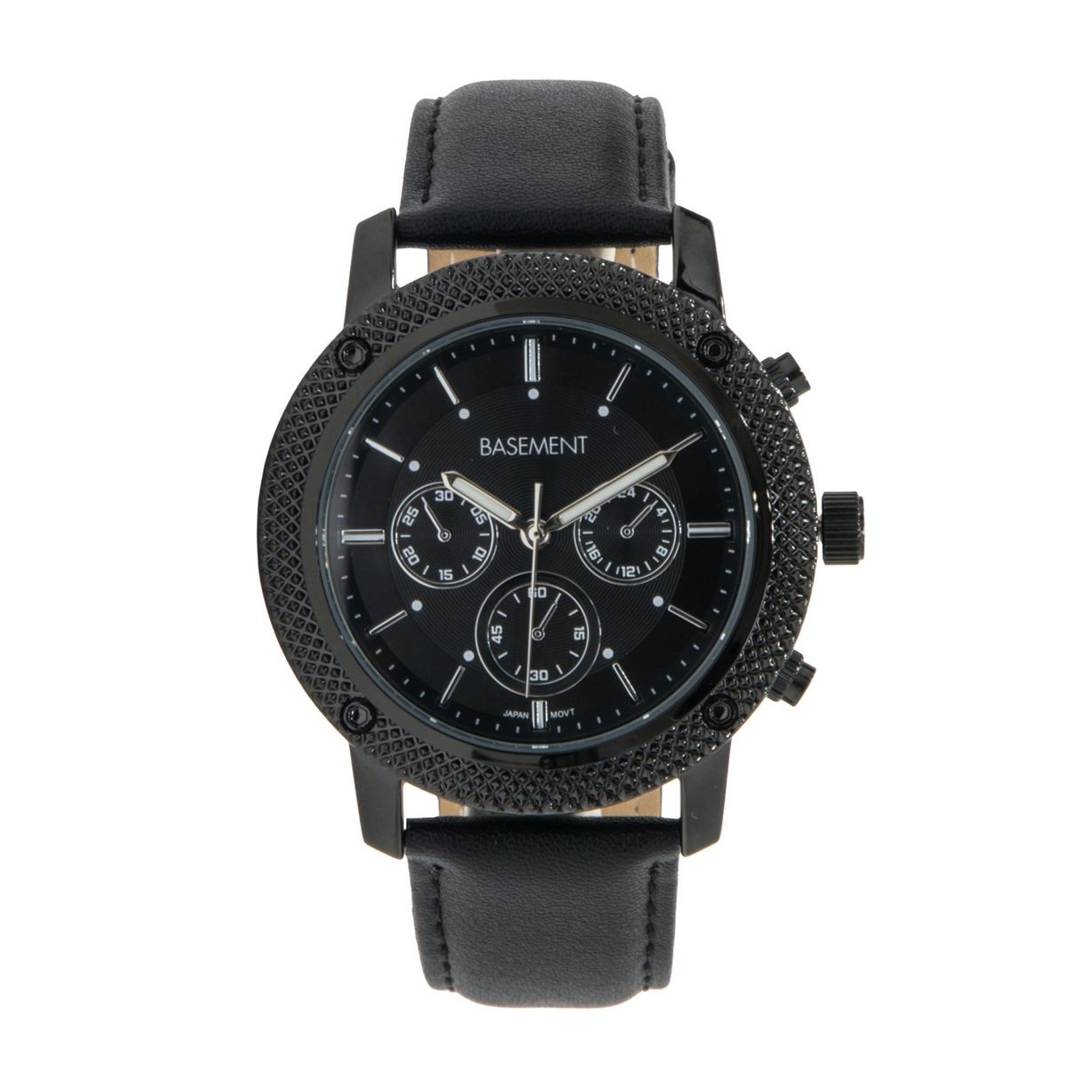 BASEMENT - Reloj Cuero Negro Hombre Basement